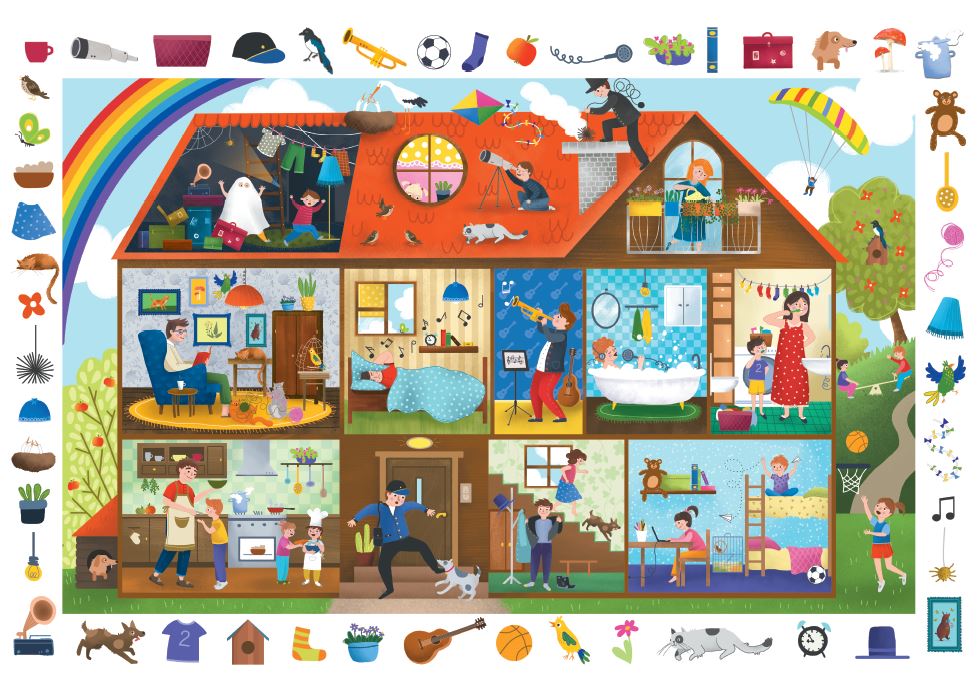 puzzle obserwacyjne w domu - dla dzieci od 4 lat